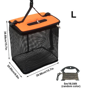 Floating Fish Basket for Caught Fish Foldable Fishing Holder